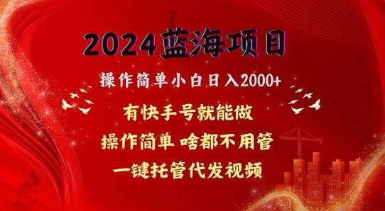 蓝海项目网盘拉新揭秘，小白轻松日入2000+，一键托管代发视频教程-聚财技资源库
