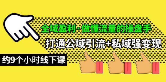 全域盈利秘诀，精通流量操盘，打通公域引流与私域变现新路径-聚财技资源库