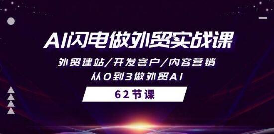 Al闪电外贸实战课：从零到精通，外贸建站、客户开发、内容营销一站式教学-聚财技资源库