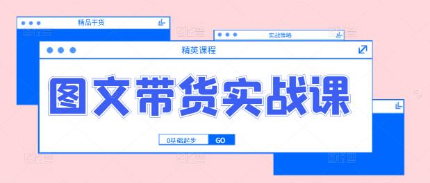 图文带货8.0时代，解锁精品实战课，掌握带货技巧！-聚财技资源库