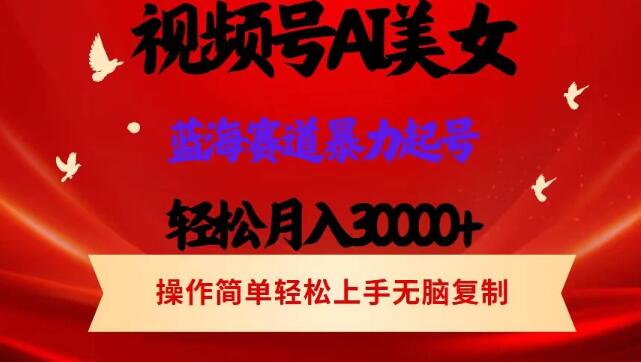 【揭秘】AI美女视频号高效掘金秘诀！简易操作，快速上手，日入千元!-聚财技资源库