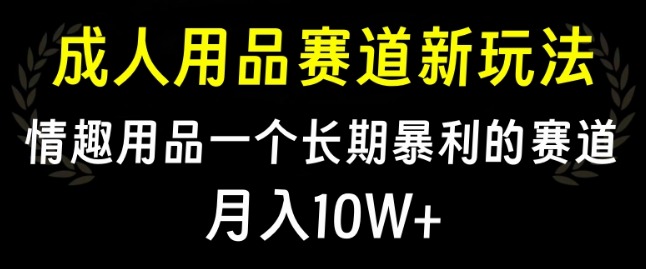 情趣用品新赛道揭秘，长期高利润，成人用品市场月入10W+策略！-聚财技资源库